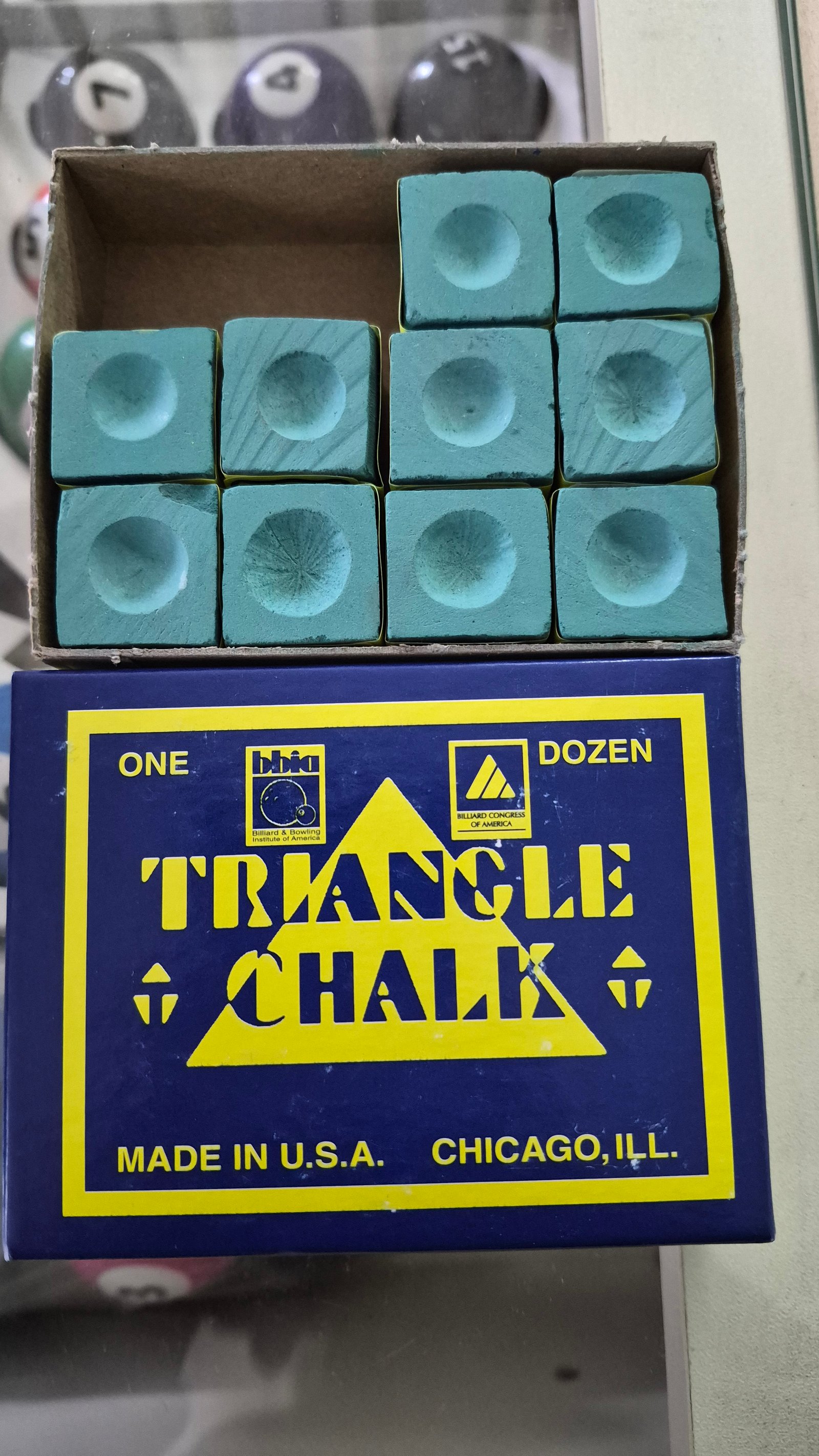 Giz Profissional Tringle Chalk Ciano Escuro